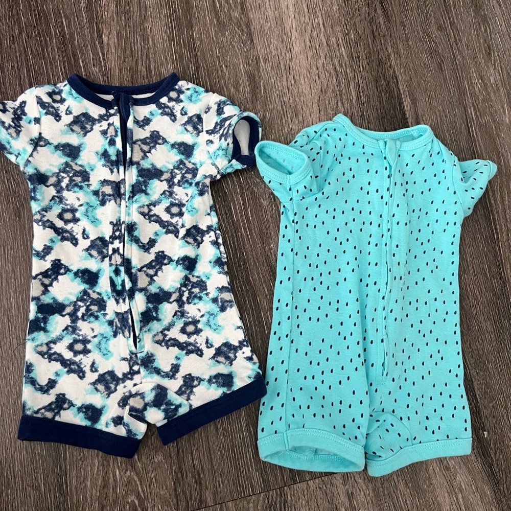 Hanes Kids Bodysuits - Blue and Teal